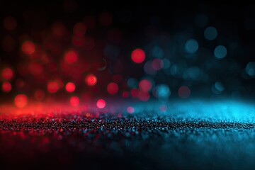 Abstract bokeh background with red and blue light