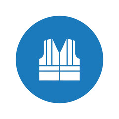 Mandatory safety vest sign icon vector   personal protective equipment worker safety Vector, illustration