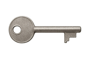 Metal key unlocking opportunities, finding solutions, security, and private access on transparent background