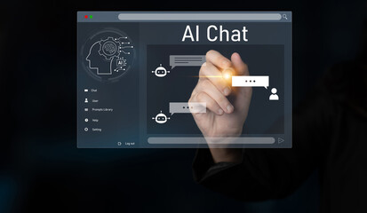 AI chatbot interface facilitates communication, chatbot, and AI interaction for automated user support and information exchange Latch