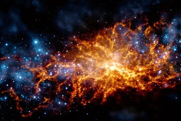 Obraz premium Cosmic nebula forming new stars in deep space