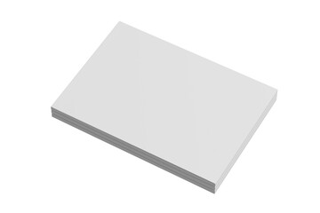 A5 / A4 Landscape Magazine White Blank 3D Rendering Transparent Background Mockup PNG