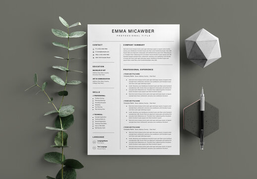 Creative CV Design with Cover Letter