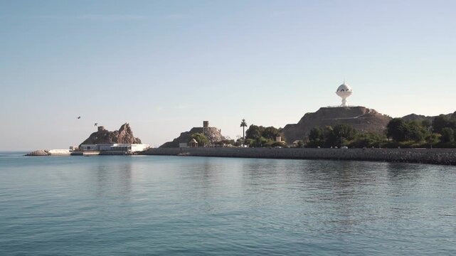 View of Mutrah Promenade in Muscat