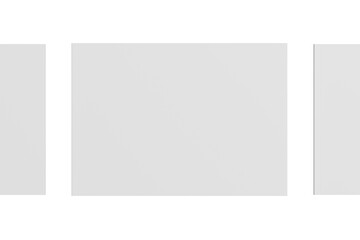 A5 / A4 Landscape Magazine White Blank 3D Rendering Transparent Background Mockup PNG