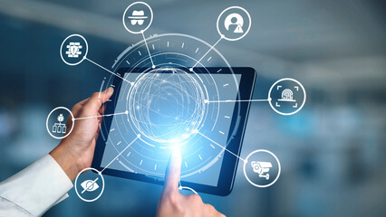 Cyber security icons show cyber attack defense, malware protection, and data security. Cybersecurity prevents hacking, ensures safety, and strengthens cyber attack resilience. Gist