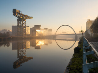 Finnieston Crane & Clyde Arc Bridge at Golden Hour, Glasgow