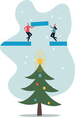 Build business bridge connect path together, solution or teamwork idea, cooperation or collaboration to success together.about a man and his life.