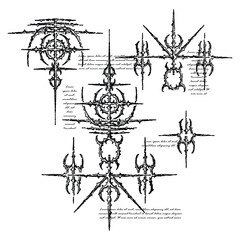 Tribal Neonspike Constructs &ndash; Futuristic Gothic Y2K Emblems