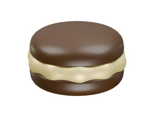 woopie cake icon 3d illustration render