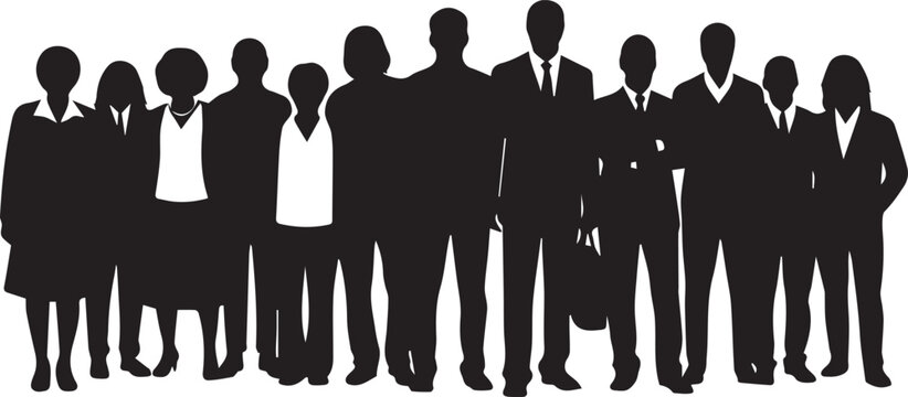 Diverse group silhouette of people standing together celebrating human rights day unity and equality - Powered by Adobe