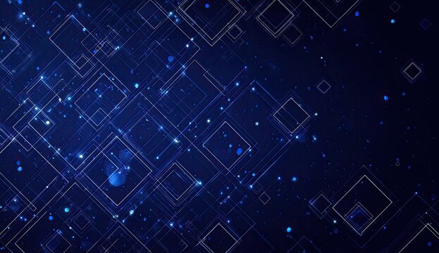 Abstract digital pattern of interconnected squares