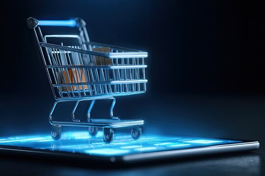 Digital shopping cart on a tablet (1)