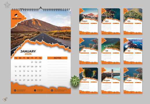 Wall Calendar Template 2026