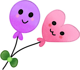 pink balloon with a bow