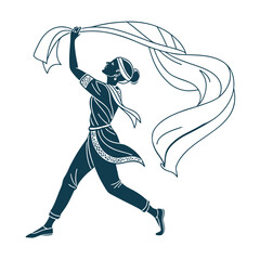 silhouette of a woman dancing