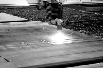 Gas Welding Torch in Action – Monochrome Detail Shot