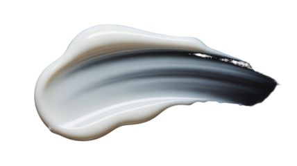 Swirl of White Cream or Lotion with Red Accents removed isolated on a transparent background