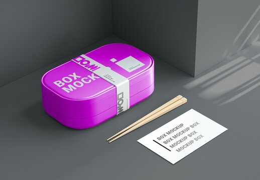 Plastic Food Box Mockup