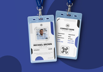 Professional Office ID Card Design Template