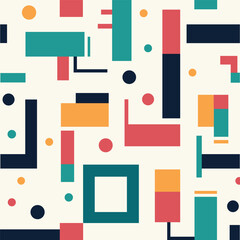 vector colorful seamless geometric pattern squares background