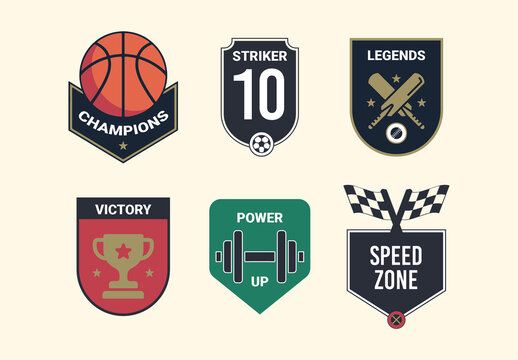 Sports Badge Design Layout