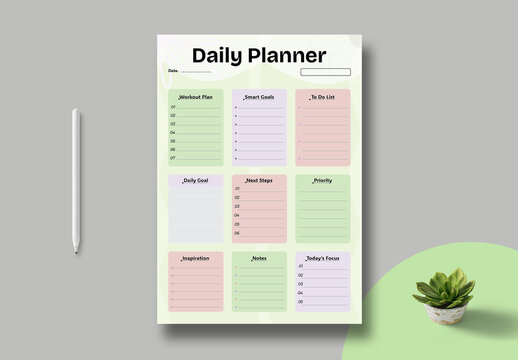 Smart Goal Planner Design Template Layout