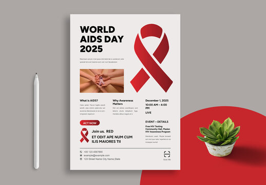 World Aids Day Flyer Layout