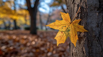autumn leaves on the ground
