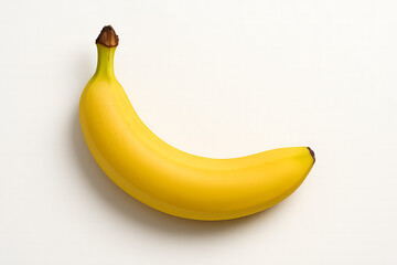 Fresh Ripe Yellow Banana Isolated On White Background