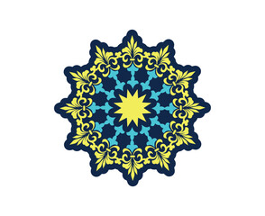 Fototapeta premium Elegant Floral Mandala Logo Emblem