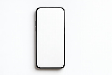 Modern Smartphone With Blank Screen Isolated On Clean White Background