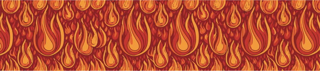 Abstract Seamless Texture of Dripping Orange and Red Flames