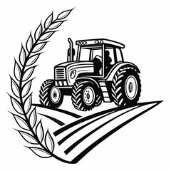 Tractor Silhouette Badge