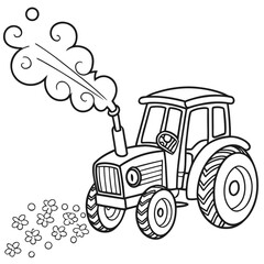Tractor with Exhaust Smoke 1