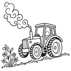 Tractor with Exhaust Smoke