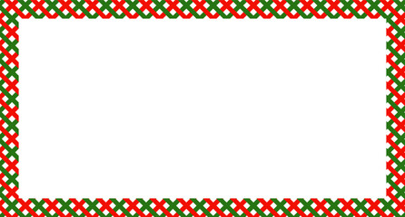 Candy cane christmas frame with blank space. Christmas border. Merry Christmas Candy cane frame card elements decoration. New Year picture frame ribbon. Xmas striped border. Banner or christmas card.