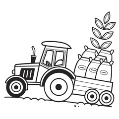 Tractor with Seeds Bag