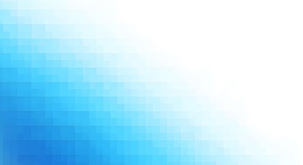 Abstract blue pixelated gradient background with white space for text