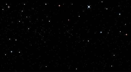 Stars in the night sky vector illustration. © HasVID