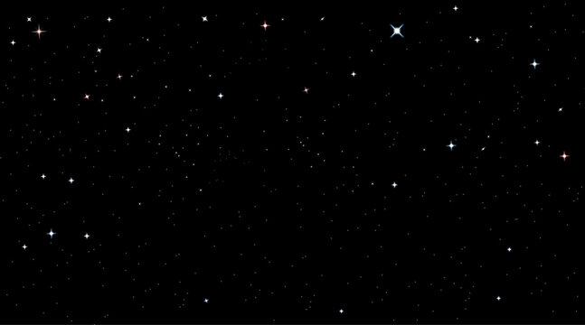Stars in the night sky vector illustration.