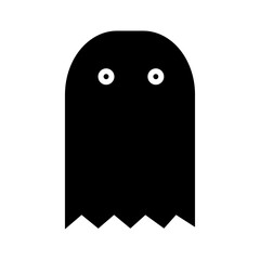 ghost doodle icon on white background