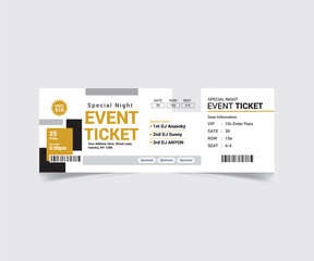 Event Ticket Template Creative Design
