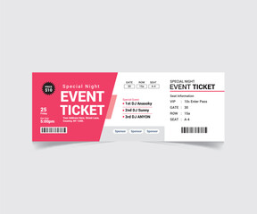 Event Ticket Template Design