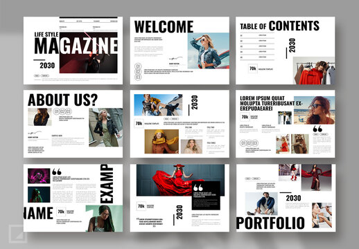 Life Style Magazine Layout with Landscape