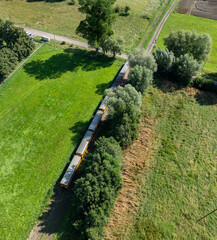 A train departing from the 