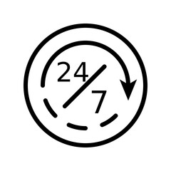24/7 icon design template SVG