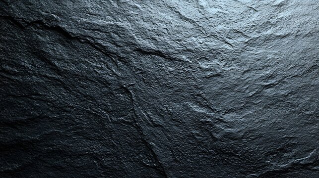 Dark gray slate stone texture background with dramatic top lighting.