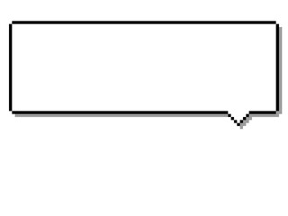 Simple speech bubble pixel art, speech bubble icon