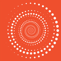 Hypnotic Dotted Spiral Illusion